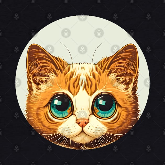 The cat with big eyes is so cute by Matthew Ronald Lajoie